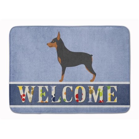 Carolines Treasures Carolines Treasures BB8323RUG Miniature Pinscher Welcome Machine Washable Memory Foam Mat BB8323RUG